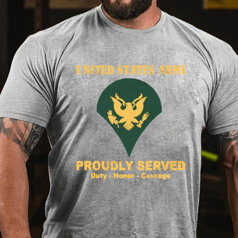 Maturelion Men's T-shirt US Army E-4 SPC Cotton T-shirt