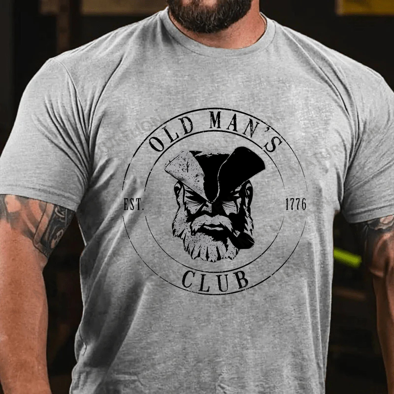 Maturelion Men's T-shirt Old Man's Club Older I Get Cotton T-shirt
