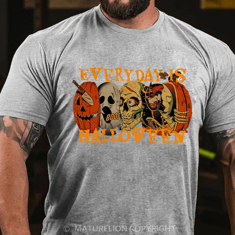 Maturelion Men's T-shirt Everyday Is Halloween Cotton T-shirt