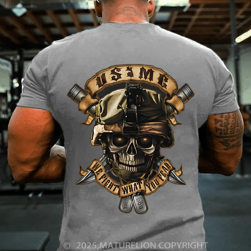 Maturelion Men's T-Shirt We Fight What You Fear Cotton T-Shirt