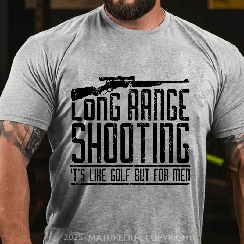 Maturelion Men's T-Shirt Long Range Shooting Cotton T-Shirt
