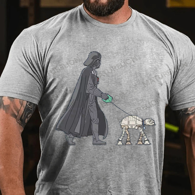 Maturelion Men's T-Shirt Darth Vader AT-AT Walker Cotton T-Shirt