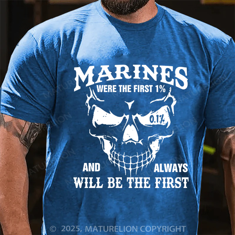 Maturelion Men's T-Shirt Were The First 1% And Always Will Be The First Cotton T-Shirt