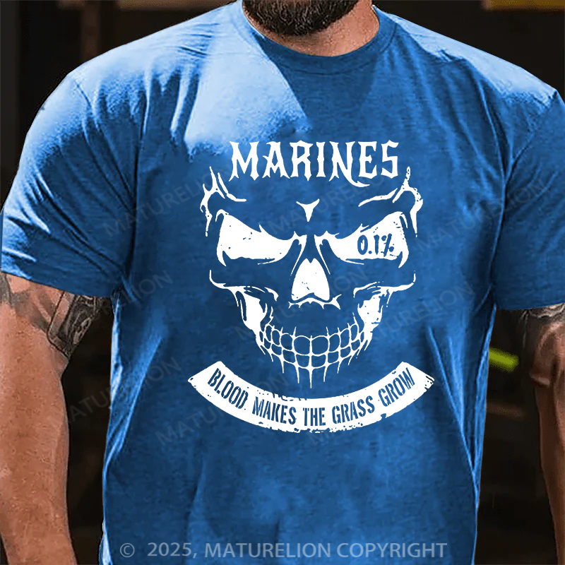 Maturelion Men's T-Shirt Blood Makes The Grass Grow Cotton T-Shirt
