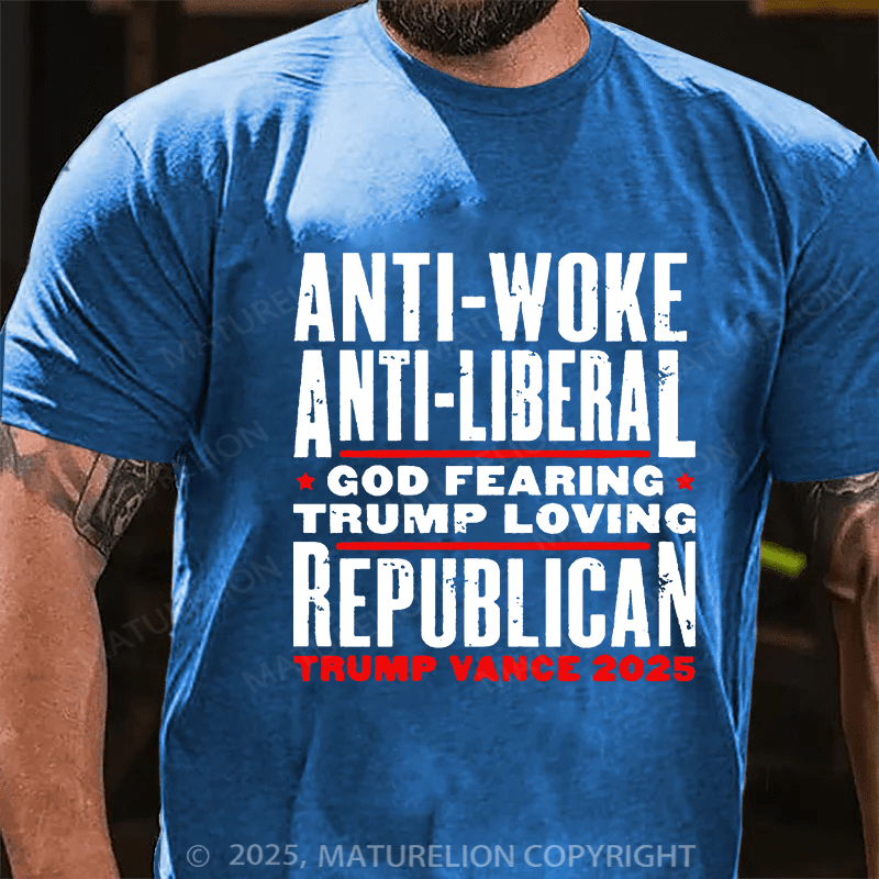 Maturelion Men's T-shirt ANTI-WOKE Cotton T-shirt