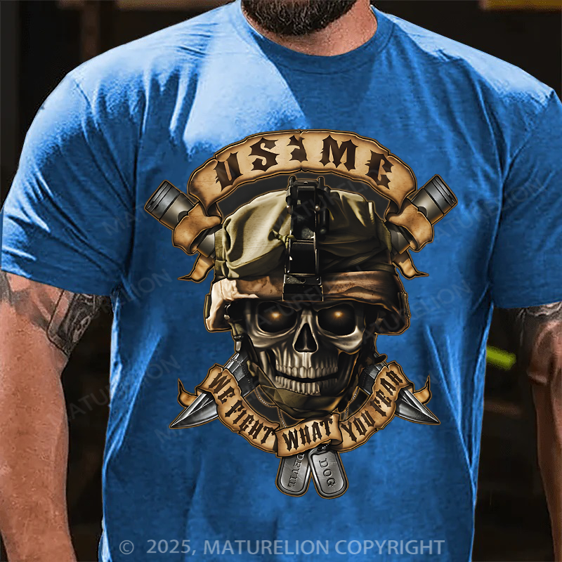 Maturelion Men's T-Shirt We Fight What You Fear Cotton T-Shirt