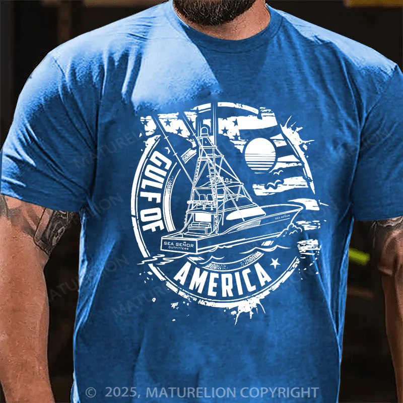 Maturelion Men's T-shirt Gulf-of-America Cotton T-shirt