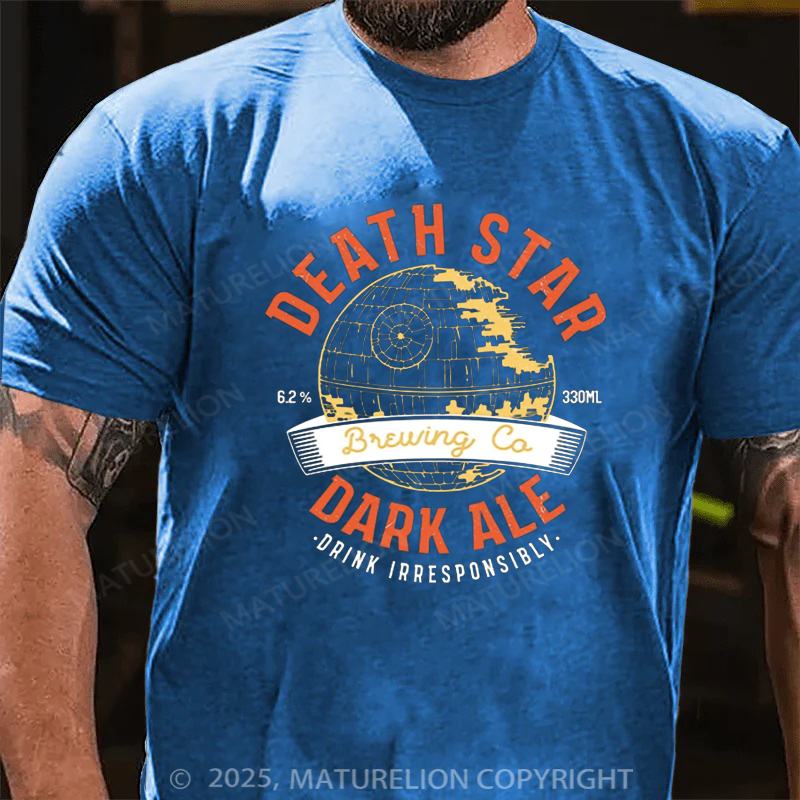 Maturelion Men's T-Shirt Death Star Cotton T-Shirt
