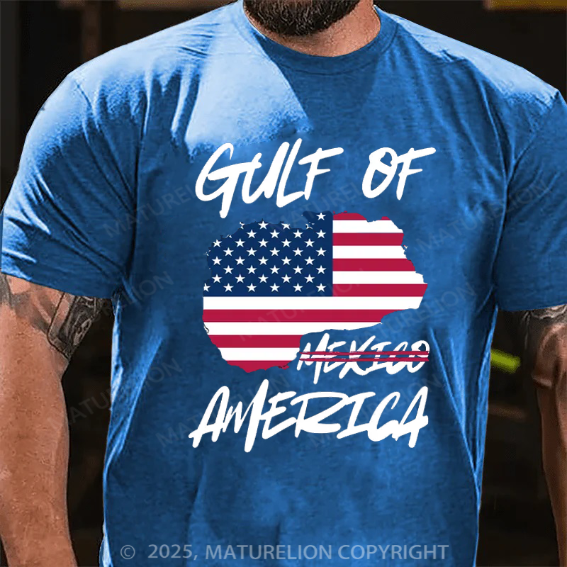 Maturelion Men's T-shirt Gulf-of-America Cotton T-shirt