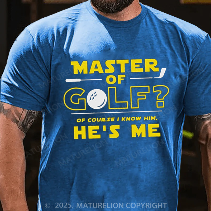 Maturelion Men's T-Shirt Master of Golf Cotton T-shirt