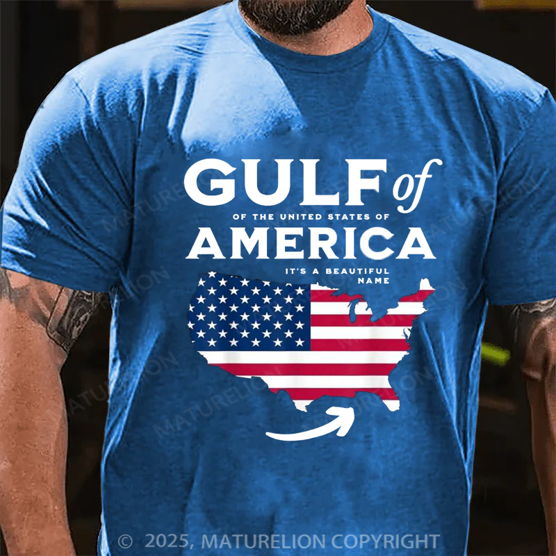 Maturelion Men's T-shirt Gulf-of-America Cotton T-shirt