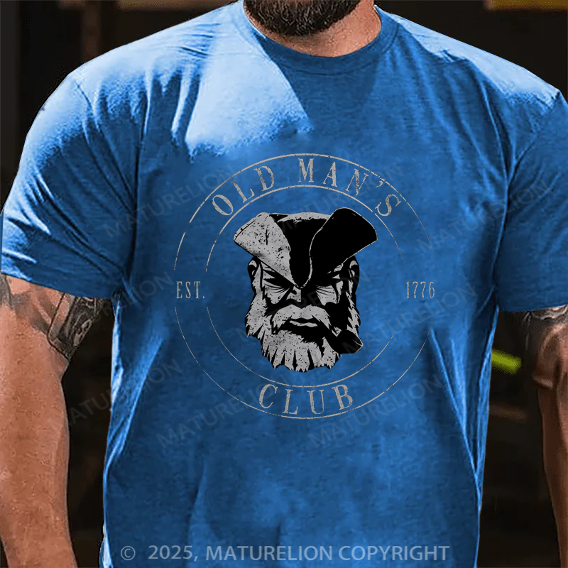 Maturelion Men's T-shirt Old Man's Club Older I Get Cotton T-shirt