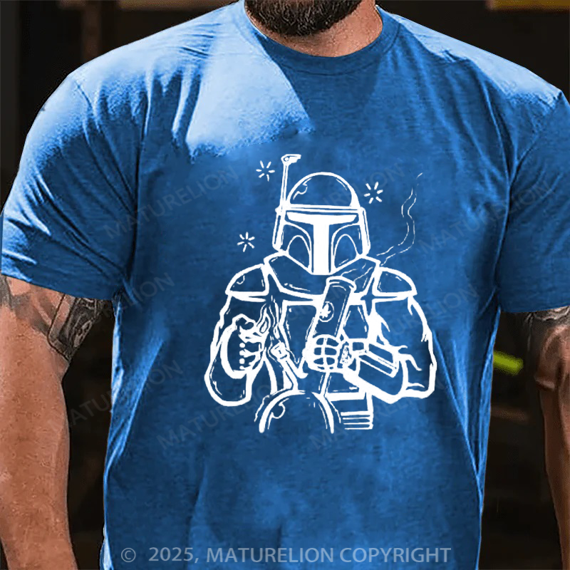 Maturelion Men's T-Shirt Vader Took A Sip Cotton T-Shirt