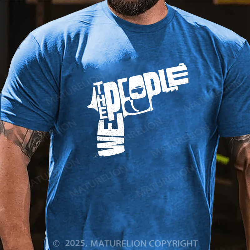 Maturelion Men's T-shirt We The People Cotton T-shirt