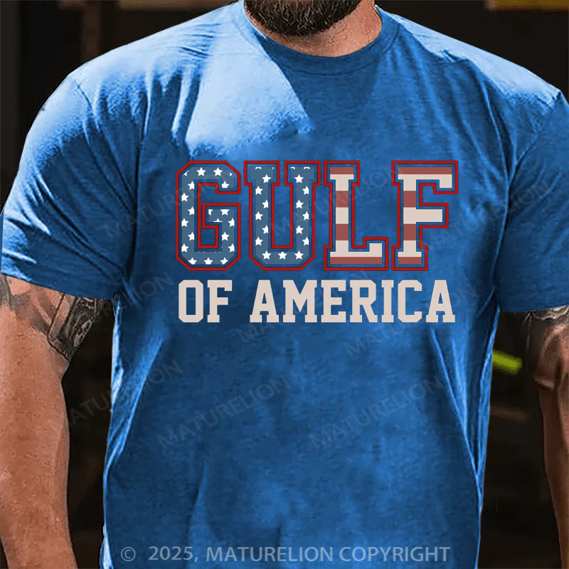 Maturelion Men's T-shirt Gulf-of-America Cotton T-shirt