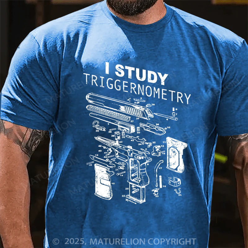 Maturelion Men's T-shirt I Study Triggernometry Cotton T-shirt