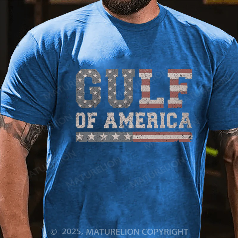 Maturelion Men's T-shirt Gulf-of-America Cotton T-shirt