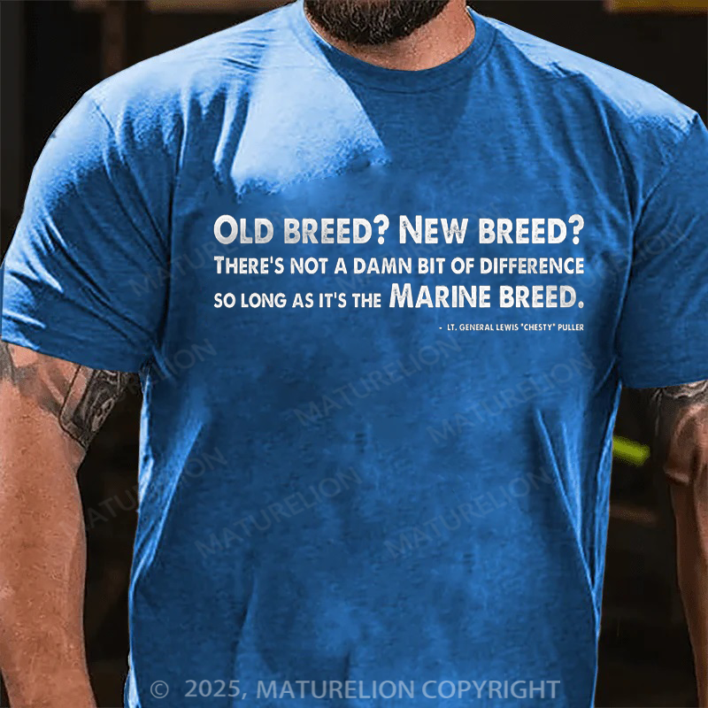 Maturelion Men's T-shirt Old Breed Chesty Cotton T-shirt