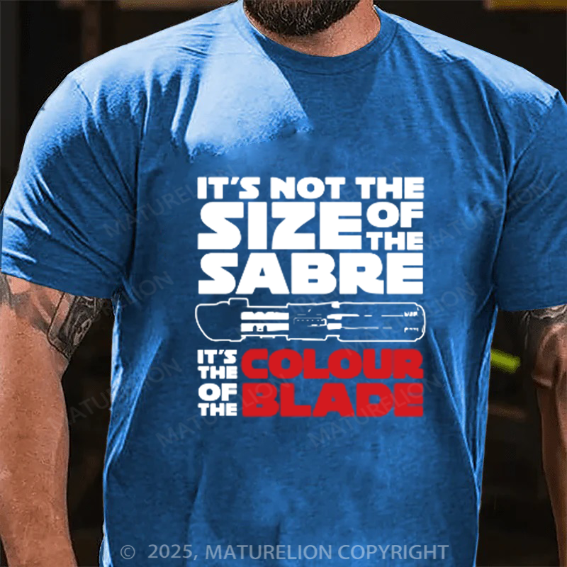 Maturelion Men's T-Shirt Size Matters Not Cotton T-Shirt