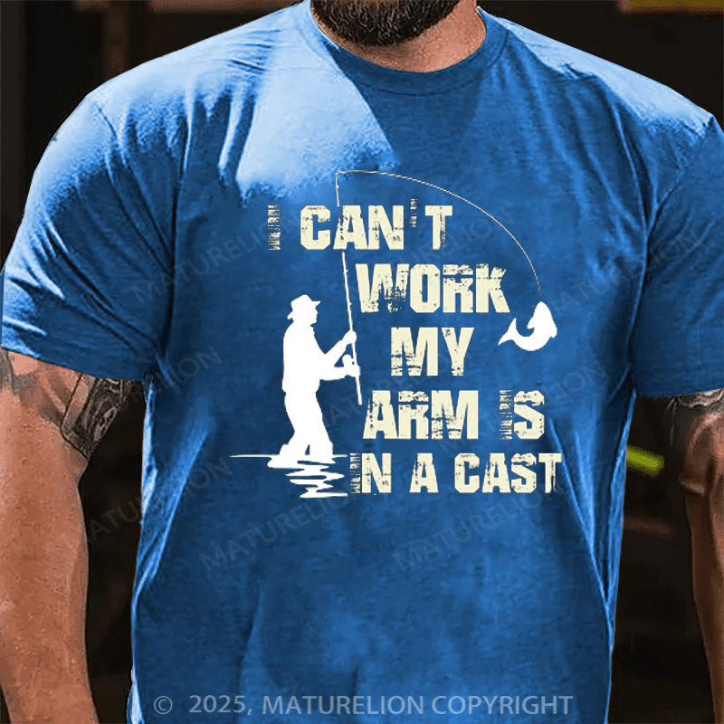 Maturelion Men's T-shirt Fisherman Fishing Cotton T-shirt