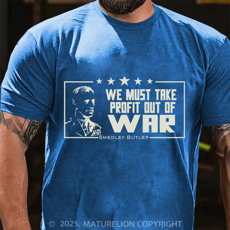 Maturelion Men's T-Shirt Smedley Butler Classic Cotton T-Shirt