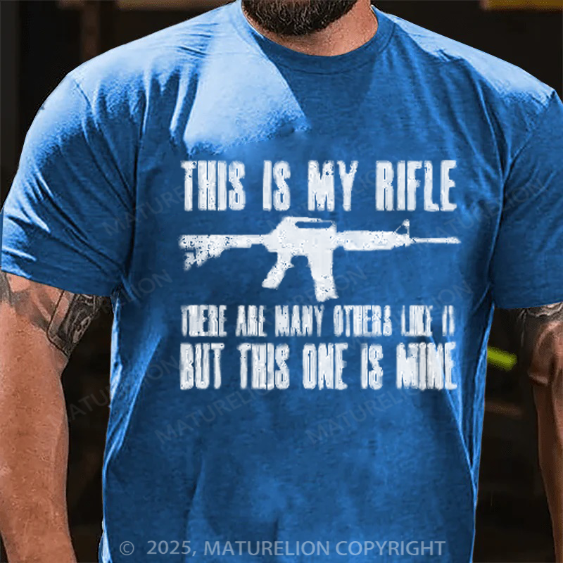 Maturelion Men's T-shirt “This is My Rifle” Coyote Cotton T-shirt