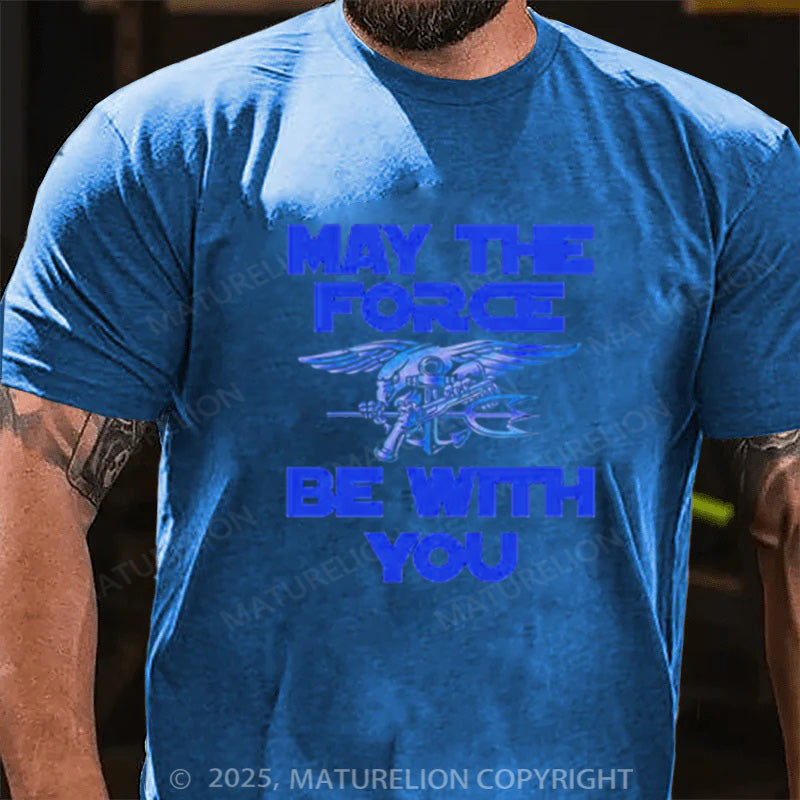 Maturelion Men's T-shirt MAY THE FORCE BE WITH YOU Cotton T-shirt