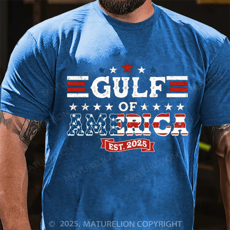 Maturelion Men's T-shirt Gulf-of-America Cotton T-shirt