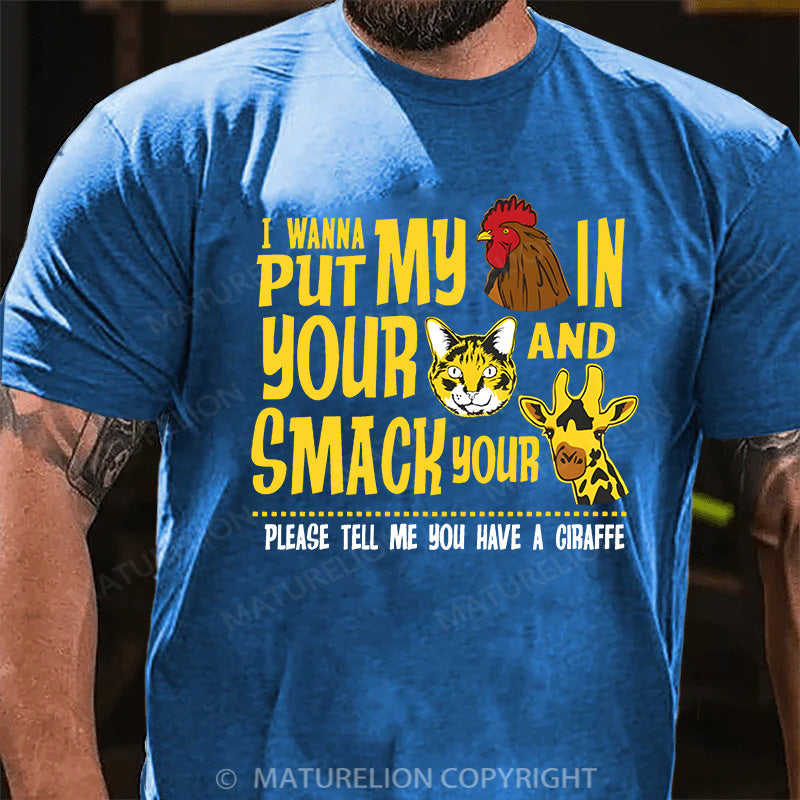 Maturelion Men's T-shirt I Wanna Cotton T-shirt