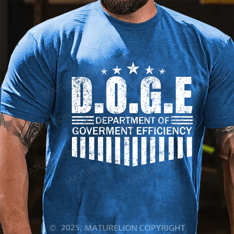 Maturelion Men's T-shirt D.O.G.E Cotton T-shirt