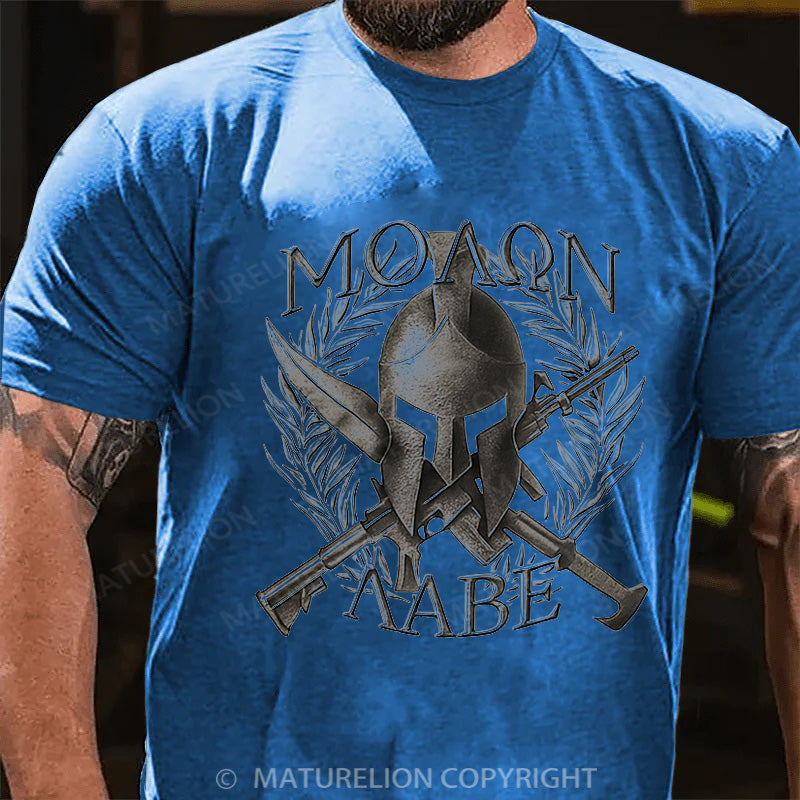Maturelion Men's T-shirt Molon Labe Cotton T-shirt