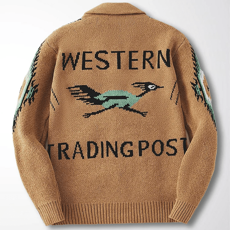 Maturelion Vintage Lapel Sweater Cardigan