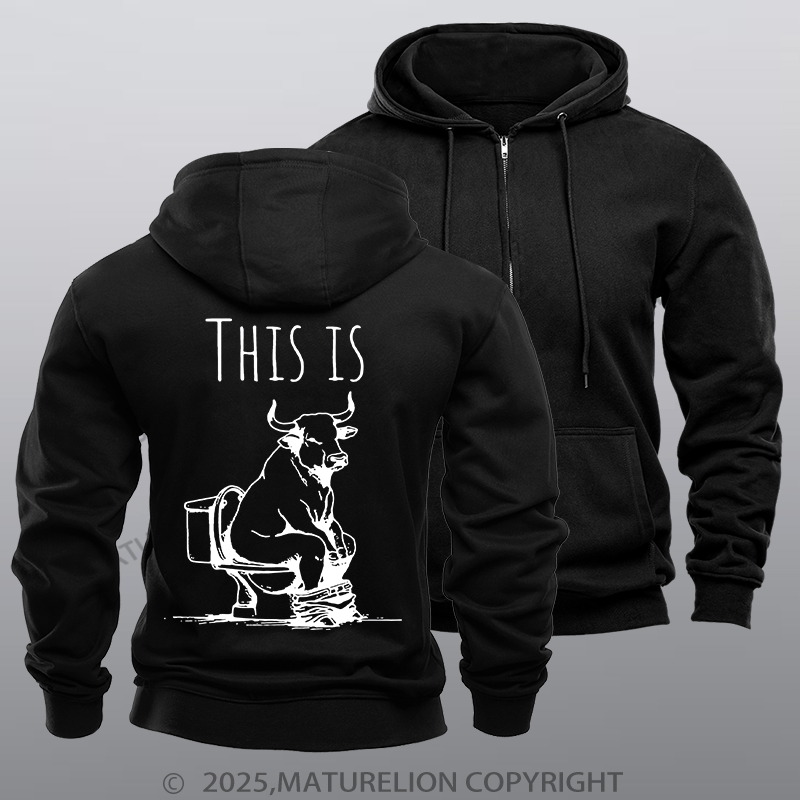Maturelion Men's Hoodie this is bullshit Zipper Hoodie