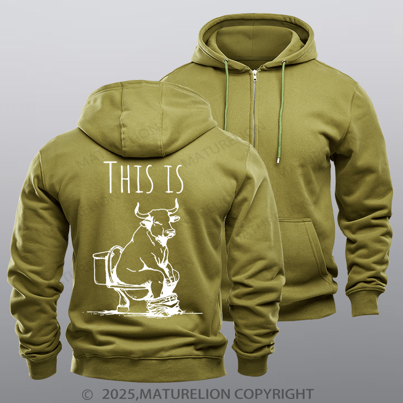 Maturelion Men's Hoodie this is bullshit Zipper Hoodie