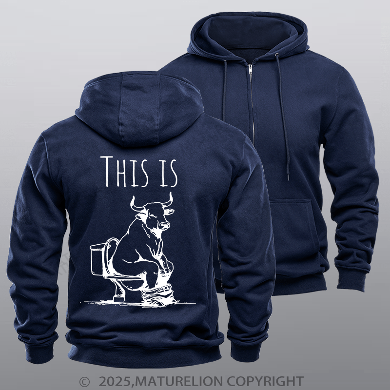 Maturelion Men's Hoodie this is bullshit Zipper Hoodie
