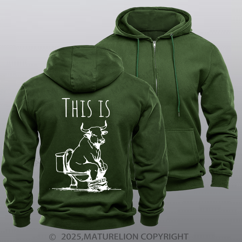 Maturelion Men's Hoodie this is bullshit Zipper Hoodie