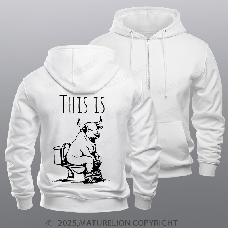 Maturelion Men's Hoodie this is bullshit Zipper Hoodie