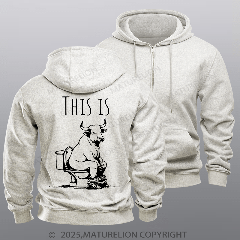 Maturelion Men's Hoodie this is bullshit Zipper Hoodie