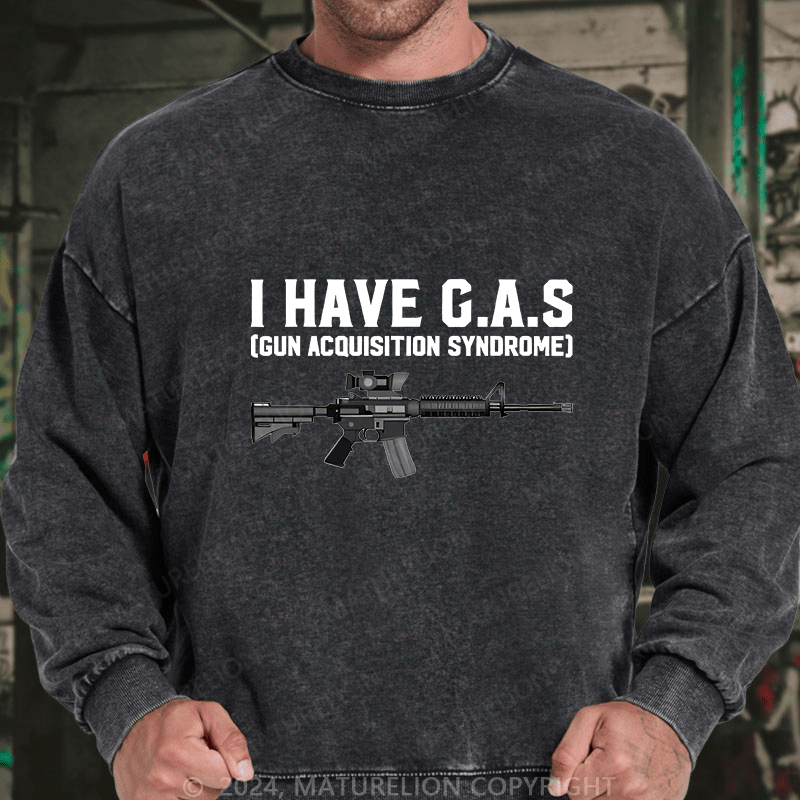 Maturelion Men's Sweatshirt I HAVE C.A.S Custom Washed Sweatshirt