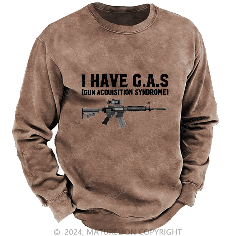 Maturelion Men's Sweatshirt I HAVE C.A.S Custom Washed Sweatshirt