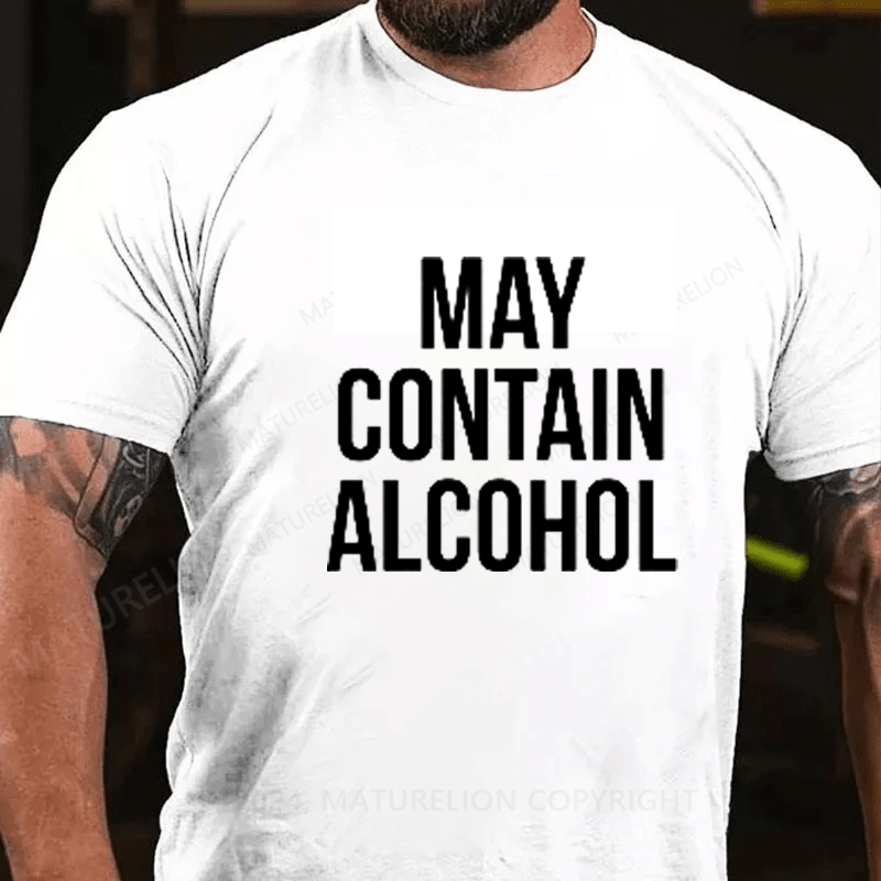 Maturelion May Contain Alcohol Men's Cotton Crew Tee