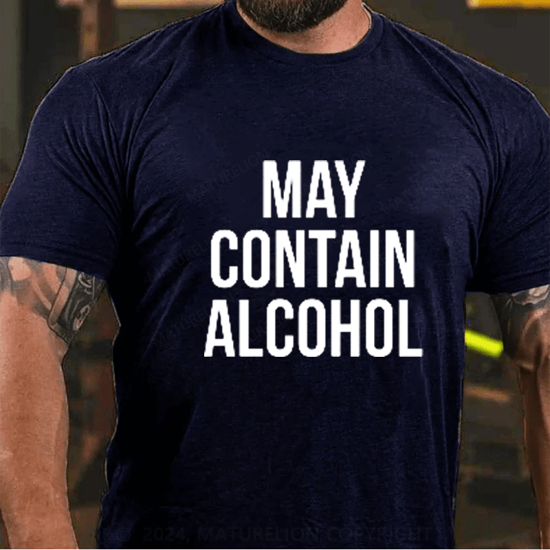Maturelion May Contain Alcohol Men's Cotton Crew Tee