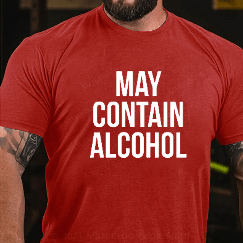 Maturelion May Contain Alcohol Men's Cotton Crew Tee