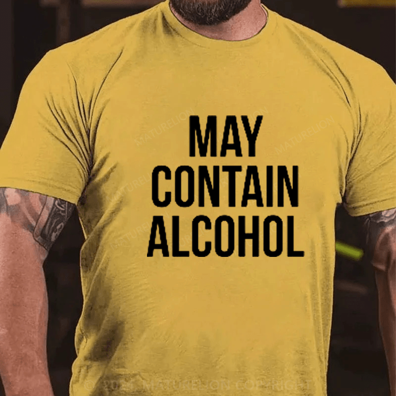 Maturelion May Contain Alcohol Men's Cotton Crew Tee