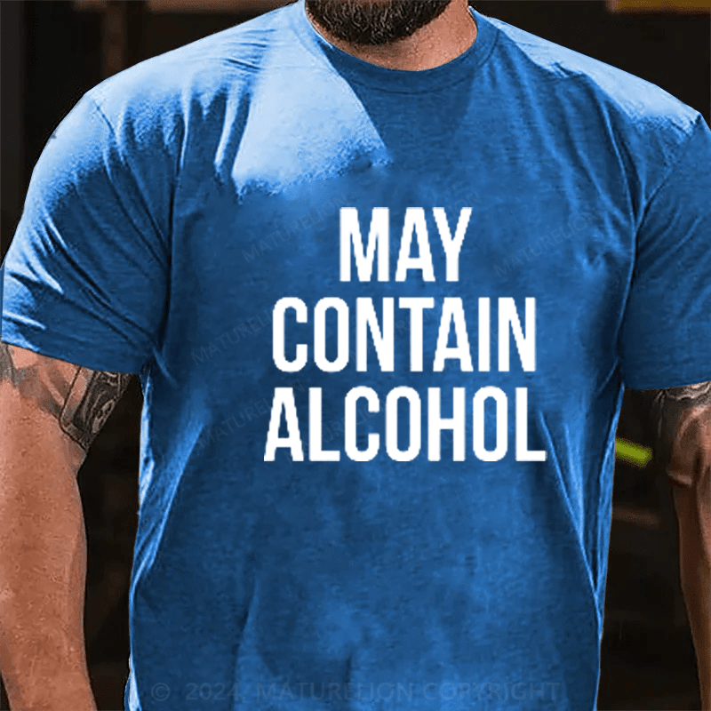 Maturelion May Contain Alcohol Men's Cotton Crew Tee