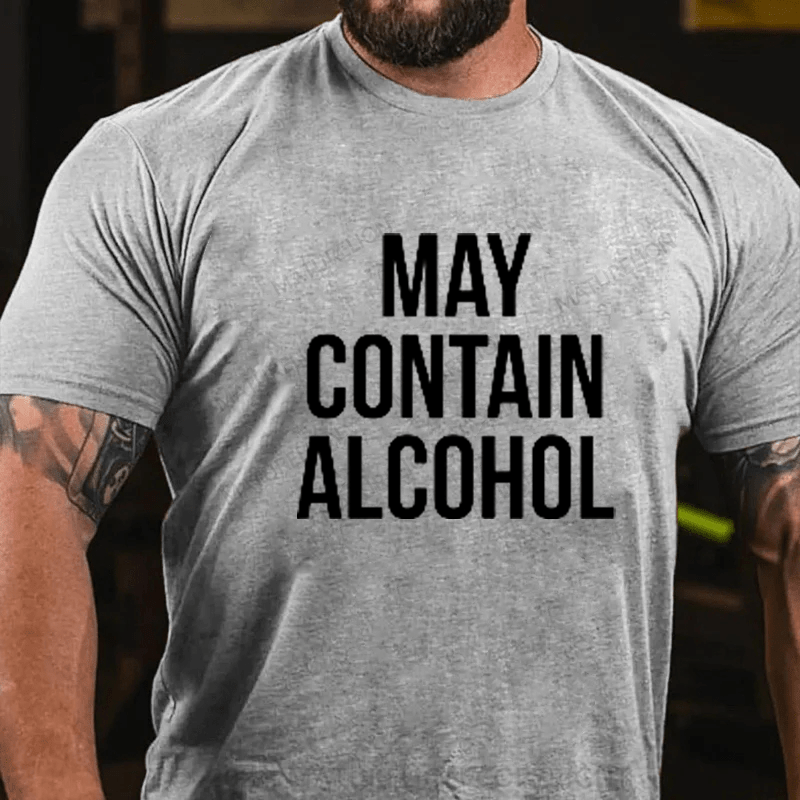 Maturelion May Contain Alcohol Men's Cotton Crew Tee
