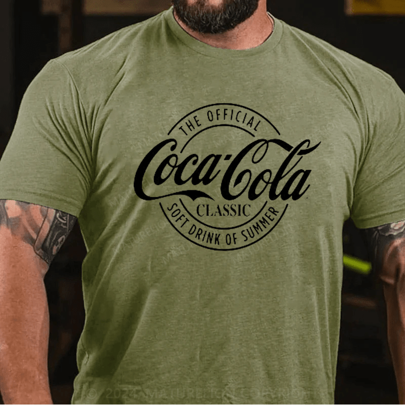 Maturelion Coca-Cola Delicious And Refreshing Distressed Sale Sign Logo T-Shirt (Free Customization)