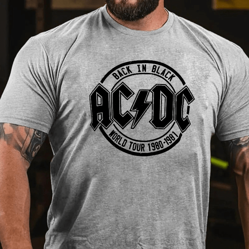 Maturelion Popfunk Classic AC/DC Tour Emblem Graphic T-Shirt