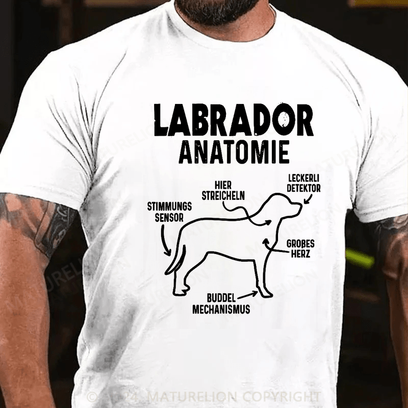 Maturelion Labrador Anatomy Dog Owner Funny Dog T-Shirt