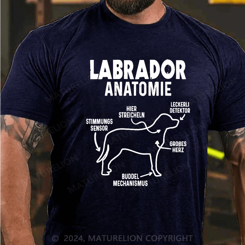 Maturelion Labrador Anatomy Dog Owner Funny Dog T-Shirt